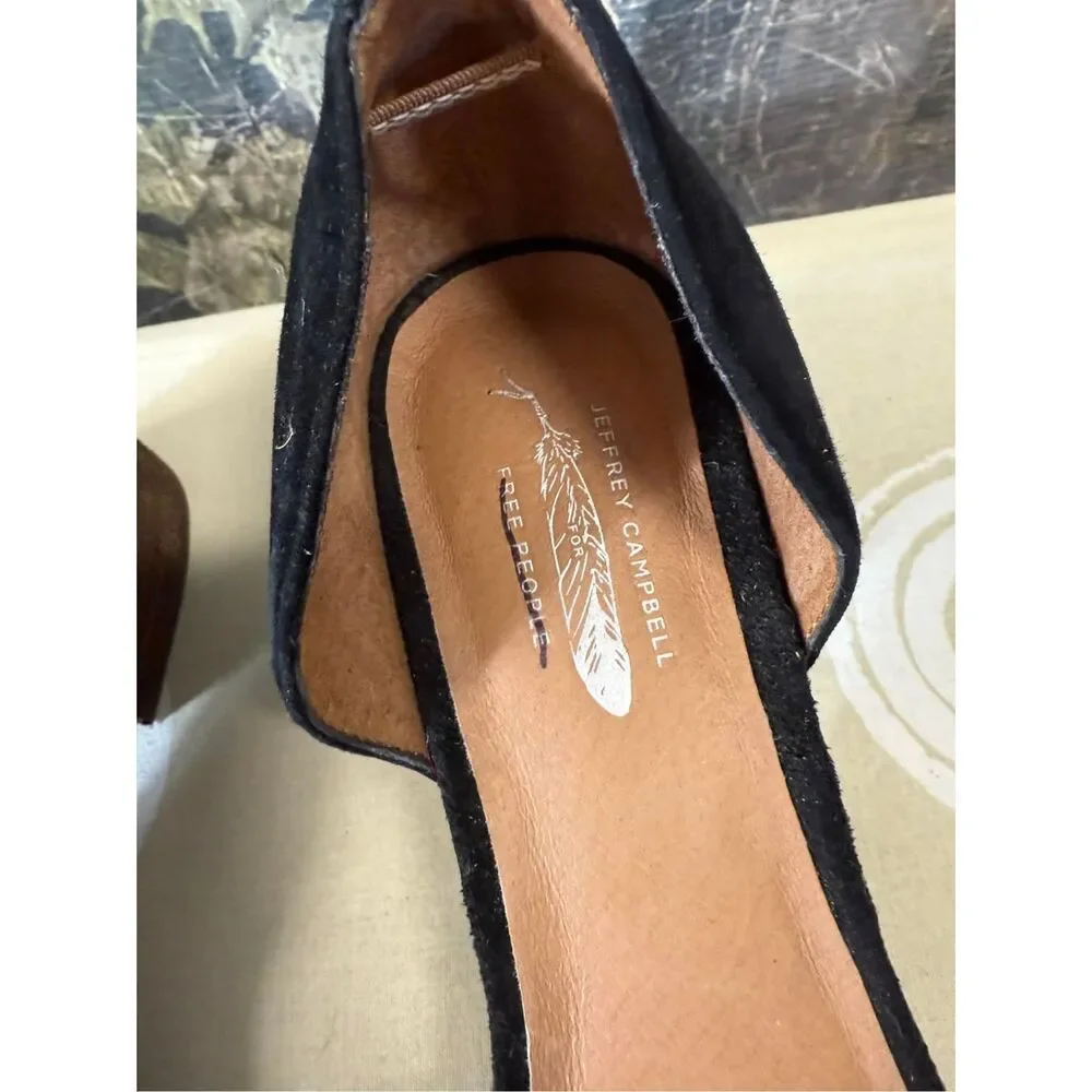 Free People x Jeffrey Campbell Charles Slip-On Tassel Loafers Suede Size 10